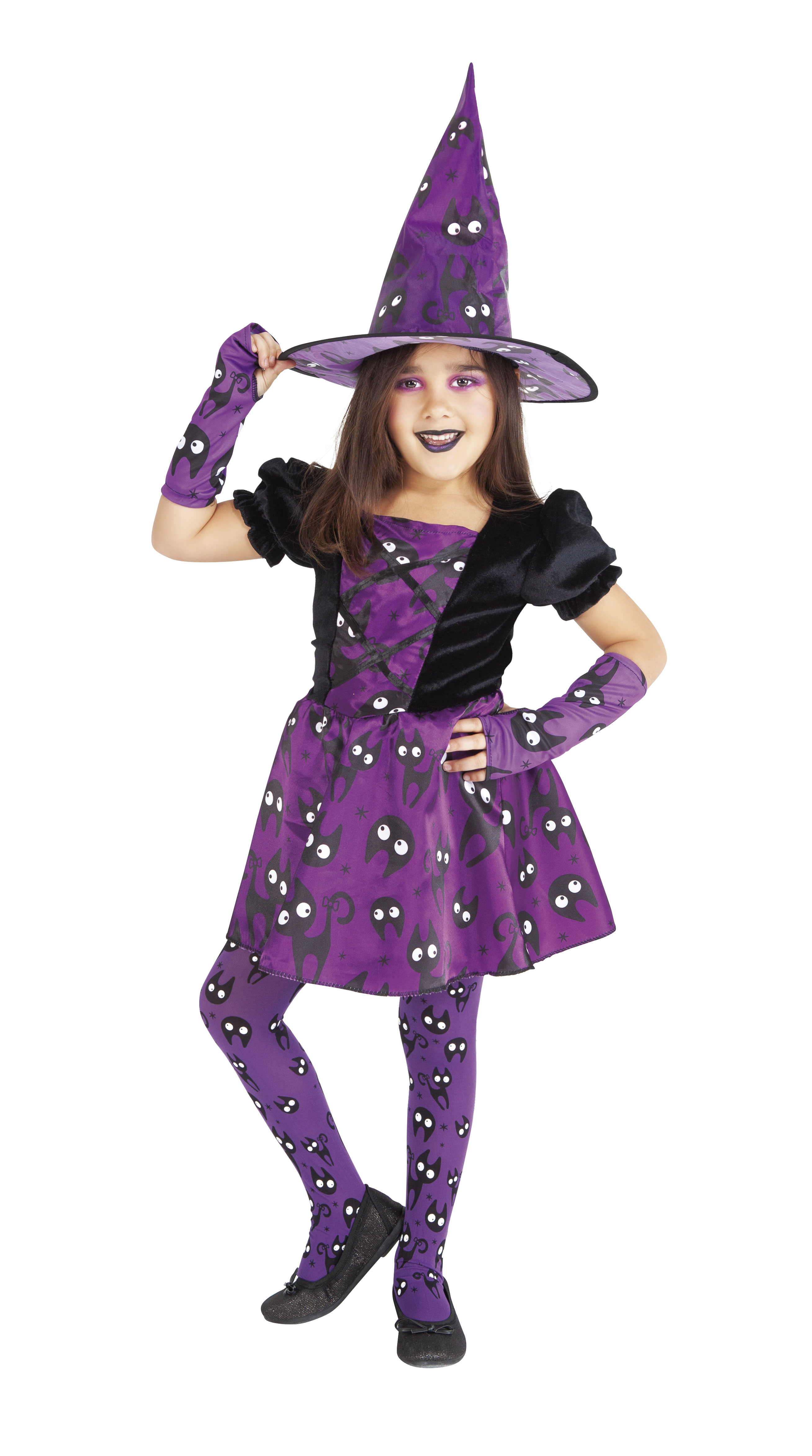 LITTLE CATS PURPLE WITCH COSTUME